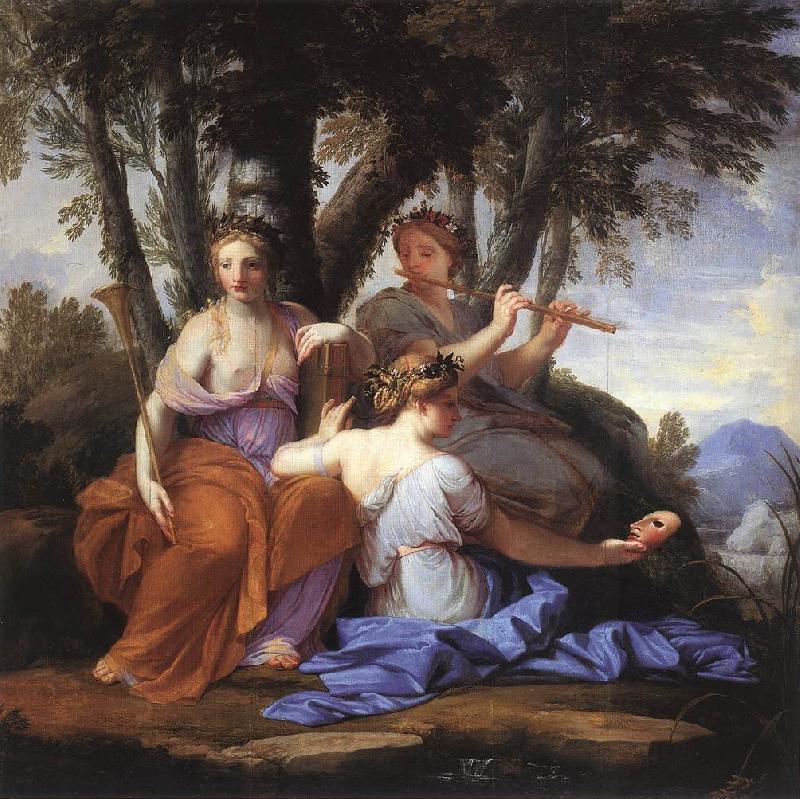 LE SUEUR, Eustache The Muses: Clio, Euterpe and Thalia Sweden oil painting art